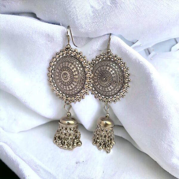 Bohemian Silver Drop Earrings