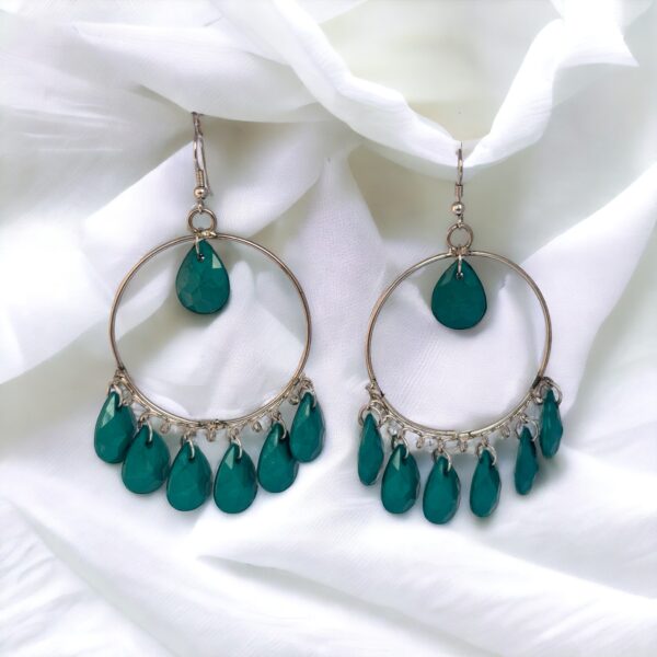 Lush Green Emerald Drop Earrings