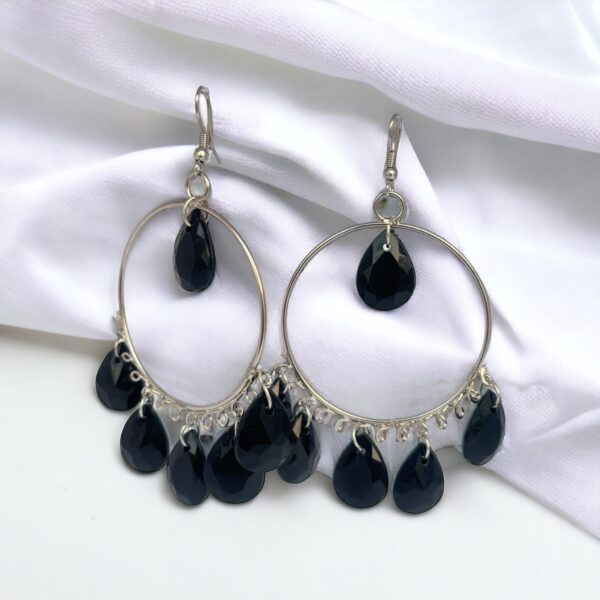 Midnight Sparkle Drop Earrings