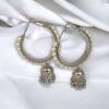 Silver Pearl Jhumka Earrings